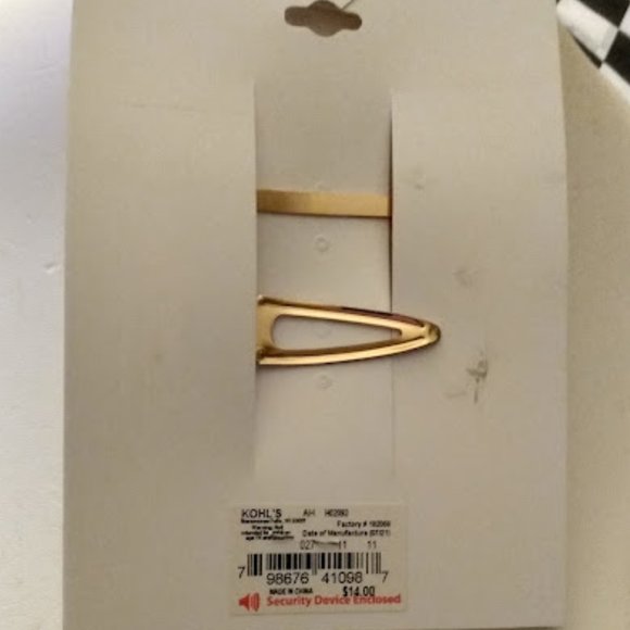 KOHL'S 2pc SET Blush Pink Gemstones + Pearls Hair Clips**NEW! - Picture 3 of 3